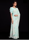 Embroidered Work Faux Georgette Contemporary Style Saree - 1
