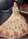 Satin Silk Embroidered Work Floor Length Anarkali Salwar Suit - 1