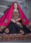 Black and Magenta  Art Silk Designer A Line Lehenga Choli - 2