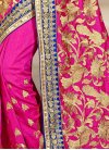 Luscious Embroidered Work Silk Contemporary Saree For Festival - 1