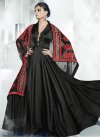 Satin Silk Embroidered Work Readymade Long Length Gown - 1