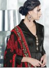 Satin Silk Embroidered Work Readymade Long Length Gown - 2