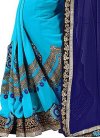 Embroidered Work Faux Georgette Half N Half Saree For Ceremonial - 2