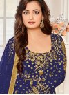 Dia Mirza Embroidered Work Long Length Anarkali Suit For Party - 1