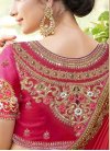 Beads Work Satin Silk Half N Half Trendy Saree For Bridal - 2