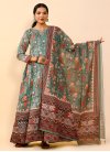 Chanderi Silk Beads Work Readymade Long Length Gown - 2