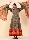 Chanderi Silk Beads Work Readymade Classic Gown - 1
