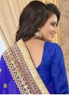 Faux Georgette Lace Work Contemporary Saree - 2