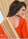Faux Georgette Lace Work Traditional Saree - 2