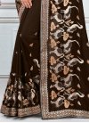 Vichitra Silk Embroidered Work Designer Contemporary Style Saree - 2
