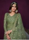 Net Floor Length Anarkali Salwar Suit For Festival - 1