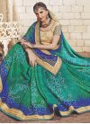 Blue and Green Trendy Saree - 1