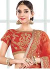 Astonishing Lace Work Raw Silk Trendy Lehenga Choli For Bridal - 1