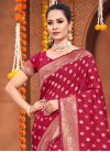 Silk Blend Designer Traditional Saree For Ceremonial - 1