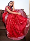Satin Silk Woven Work Trendy Classic Saree - 1