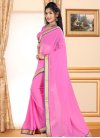 Lace Work Faux Georgette Contemporary Saree - 1