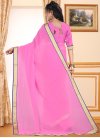 Lace Work Faux Georgette Contemporary Saree - 2