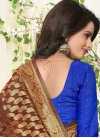 Blue and Gold Banarasi Silk Trendy Classic Saree - 1