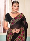 Embroidered Work Faux Georgette Trendy Classic Saree - 1