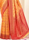 Paithani Silk Gold and Red Trendy Classic Saree For Ceremonial - 2