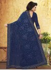 Whimsical Faux Georgette Embroidered Work Classic Saree - 2