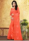 Genius Faux Georgette Embroidered Work Traditional Saree - 1