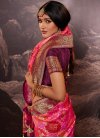 Weaving Print Work Traditional Saree For Bridal - 1