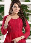 Faux Georgette Embroidered Work Readymade Gown - 1