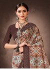 Digital Print Work Chanderi Silk Trendy Classic Saree - 1