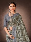 Chanderi Silk Designer Contemporary Saree For Festival - 1