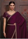 Satin Georgette Designer Contemporary Style Saree For Party - 4