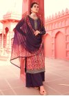 Crepe Silk Palazzo Style Pakistani Salwar Suit For Ceremonial - 1