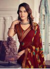 Digital Print Work Georgette Designer Contemporary Style Saree For Casual - 2