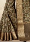 Digital Print Work Silk Blend Designer Contemporary Style Saree For Ceremonial - 2