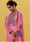 Pink and Purple Print Work Pant Style Pakistani Salwar Suit - 2