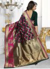 Girlish Thread Work Banarasi Silk Contemporary Saree - 1