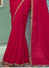 Embroidered Work Shimmer Georgette Trendy Classic Saree - 1