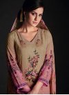 Beige and Pink Palazzo Style Pakistani Salwar Suit For Festival - 2