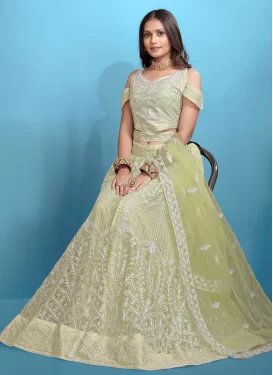Embroidered Work Net Designer Lehenga Choli in Mint Green for Women Embroidered Work Net Designer Lehenga Choli in Mint Green for Women