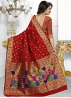 Tantalizing Polka Dotted Work  Contemporary Style Saree - 1