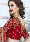 Winsome Beads Work Half N Half Trendy Saree For Festival - 1