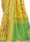 Kanjivaram Silk Mint Green and Mustard Designer Traditional Saree - 2