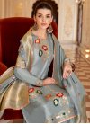Woven Work Palazzo Style Pakistani Salwar Suit - 1