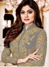 Shamita Shetty Embroidered Work Pant Style Classic Salwar Suit - 1