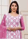 Faux Georgette Embroidered Work Pant Style Salwar Kameez - 1