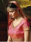 Beige and Rose Pink Silk Designer Lehenga Choli For Bridal - 1