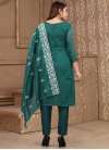 Chanderi Cotton Pant Style Classic Salwar Suit - 1