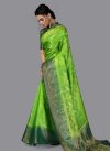 Bottle Green and Green Woven Work Designer Traditional Saree - 1