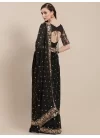 Silk Georgette Embroidered Work Trendy Classic Saree - 1