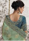 Jacquard Silk Embroidered Work Traditional Designer Saree - 2